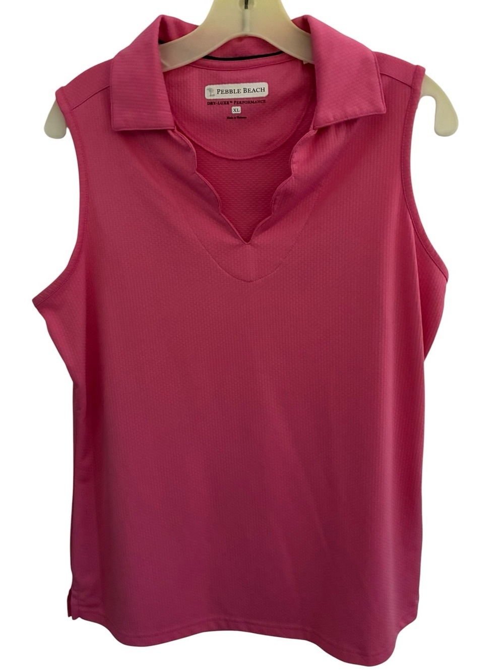 Pebble Beach Sleeveless Polo Top in Pink Woman’s Size XL